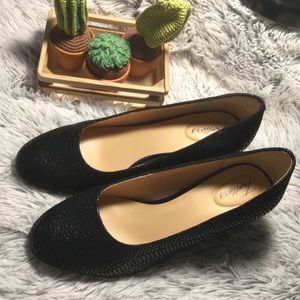 Trotters Black Lizzard CANDELLA Womens Trotter Dress Heels Size 9.5